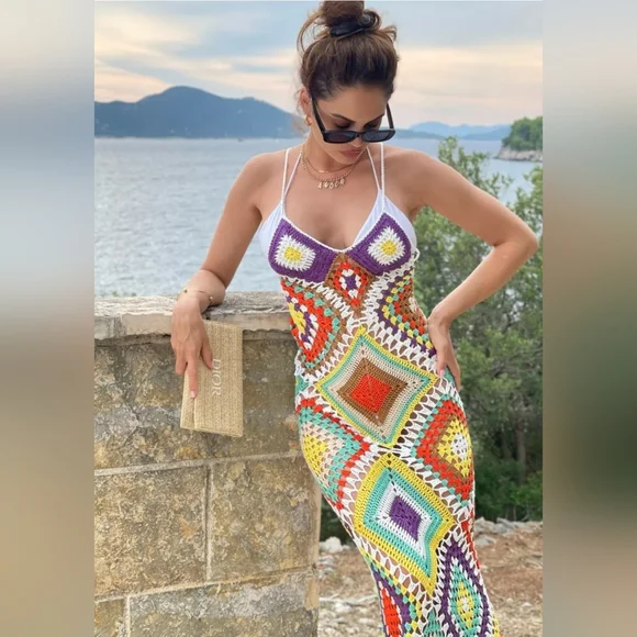 Bella Barnett Romo Weave Maxi Dress New Medium - Picture 7 of 12